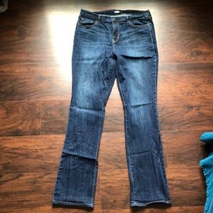 Mid-Rise Dark-Wash Boot-Cut Jeans for Women